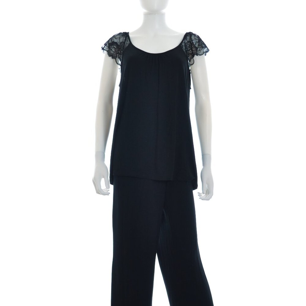 Charter Club Black Pajama Set